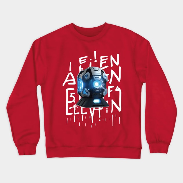 Alien energy block structure Crewneck Sweatshirt by marklink